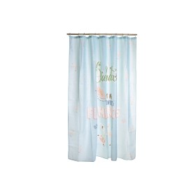 Shower Curtain DKD Home Decor Blue by DKD Home Decor, Shower curtains, hooks and casings - Ref: S3009259, Price: 6,73 €, Disc...