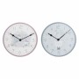 Horloge Murale DKD Home Decor Bleu Rose Bois Métal Plastique Bois MDF Enfant Oiseau 24 x 3 x 24 cm (2 Unités) de DKD Home Dec...