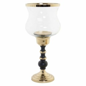 Candelabro DKD Home Decor Alumínio Cristal Latão (18 x 18 x 42 cm) de DKD Home Decor, Candelabros e suportes para velas - Ref...