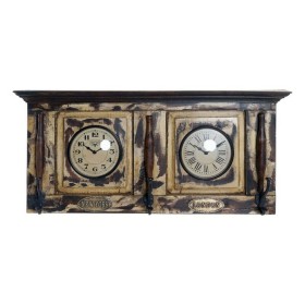 Orologio da Parete DKD Home Decor 8424001759712 Nero Legno Legno MDF Montagna 30 x 30 x 1,5 cm | Tienda24 - Global Online Shop Tienda24.eu