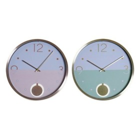 Reloj de Pared DKD Home Decor Aluminio Cristal 30 x 5 x 30 cm (2 Unidades) (12 Unidades) (2 pcs) de DKD Home Decor, Relojes d...