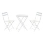 Table set with 2 chairs DKD Home Decor White 80 cm 60 x 60 x 70 cm (3 pcs) by DKD Home Decor, Garden Furniture Sets - Ref: S3...