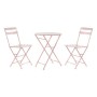 Tisch-Set mit 2 Stühlen DKD Home Decor MB-177410 Rosa 60 x 60 x 75 cm (3 pcs) von DKD Home Decor, Gartenmöbel-Sets - Ref: S30...