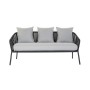 Conjunto de sofá e mesa DKD Home Decor MB-179039 Cinzento Jardim Poliéster Corda Alumínio (151,5 x 72 x 70 cm) (4 pcs) de DKD...