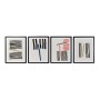 Quadro DKD Home Decor Lines Astratto Moderno 35 x 3 x 45 cm (4 Unità) | Tienda24 - Global Online Shop Tienda24.eu