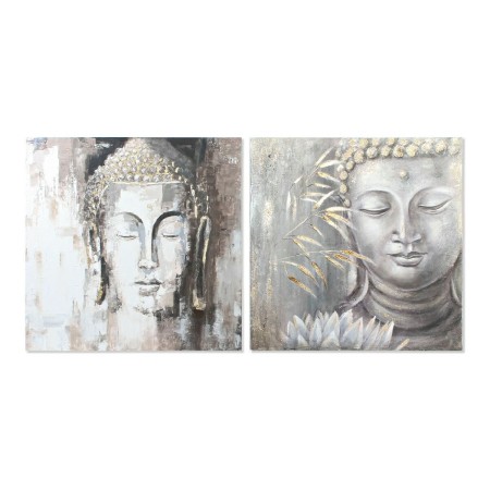 Bild DKD Home Decor CU-179192 100 x 3,8 x 100 cm Buddha Orientalisch (2 Stück) | Tienda24 - Global Online Shop Tienda24.eu