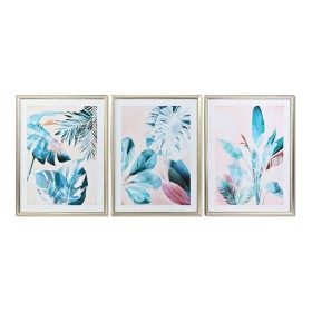 Pintura DKD Home Decor 60 x 4 x 80 cm Tropical (3 Peças) de DKD Home Decor, Impressões sobre tela - Ref: S3013706, Preço: 145...