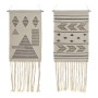 Dekoration zum Aufhängen DKD Home Decor Ethnisch Schwarz Creme Geometrisch Boho 46 x 1 x 64 cm (2 Stück) | Tienda24 - Global Online Shop Tienda24.eu