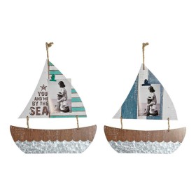 Decoración Colgante DKD Home Decor Velero Marrón Multicolor Mediterráneo 40 x 2 x 43 cm (2 Unidades) de DKD Home Decor, Adorn...