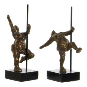 Figura Decorativa DKD Home Decor 20 x 10 x 31 cm Dourado Alumínio Madeira de mangueira Bailarina Ballet Moderno de DKD Home D...