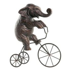 Figurine Décorative DKD Home Decor Métal Résine Eléphant (30 x 12 x 37 cm) de DKD Home Decor, Pièces de collection - Réf : S3...