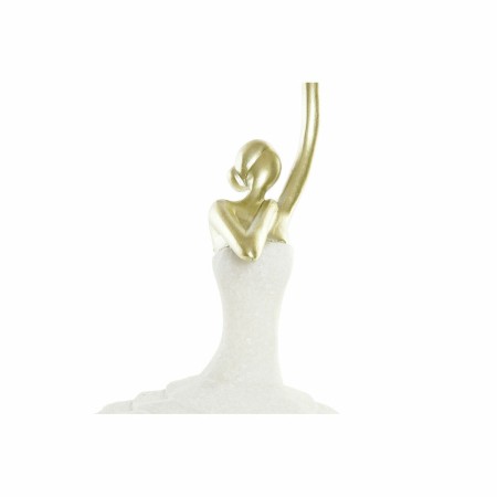 Decorative Figure DKD Home Decor 13,5 x 12,5 x 40 cm Golden White Resin Ballet Dancer | Tienda24 - Global Online Shop Tienda24.eu