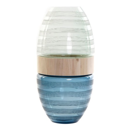 Vaso DKD Home Decor Azul Menta Madeira Cristal Moderno (21 x 21 x 43 cm) de DKD Home Decor, Jarrões - Ref: S3014435, Preço: 7...