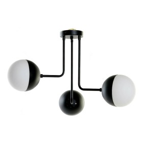 Candeeiro de teto DKD Home Decor Branco Preto Metal Cristal 220 V 50 W (61 x 58 x 46 cm) de DKD Home Decor, Iluminação suspen...