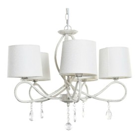 Suspension DKD Home Decor Blanc Multicouleur Transparent Métal 25 W Shabby Chic 220 V 54 x 54 x 37 cm de DKD Home Decor, Susp...