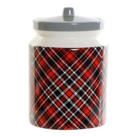 Tin DKD Home Decor Black Red Grey 15 x 15 x 22 cm by DKD Home Decor, Food storage - Ref: S3014882, Price: 13,24 €, Discount: %