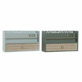 Organizador Multiusos DKD Home Decor LD-181379 Verde Polipropileno Madera MDF 30 x 9 x 17 cm (2 Unidades) de DKD Home Decor, ...