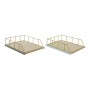 Set de Bandejas organizadoras DKD Home Decor Verde Polipropileno Madera MDF 28,5 x 36 x 9 cm (2 Unidades) (1 unidad) de DKD H...