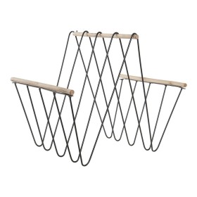 Magazine rack DKD Home Decor 8424001814008 41 x 31 x 36 cm Black Iron MDF Wood by DKD Home Decor, Magazine Files - Ref: S3015...