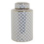 Vaso DKD Home Decor 18 x 18 x 30,5 cm Porcellana Dorato Bianco di DKD Home Decor, Vasi - Rif: S3015248, Prezzo: 47,24 €, Scon...