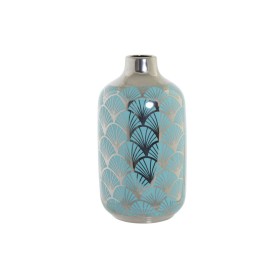 Vase DKD Home Decor 13 x 13 x 26 cm Porcelain Turquoise Oriental Chromed by DKD Home Decor, Vases - Ref: S3015272, Price: 27,...