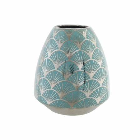 Vaso DKD Home Decor Porcellana Turchese Orientale Cromato 16 x 16 x 18 cm di DKD Home Decor, Vasi - Rif: S3015273, Prezzo: 29...