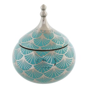 Guarda-Joias DKD Home Decor Porcelana Turquesa 14 x 14 x 17 cm de DKD Home Decor, Organizadores de joias - Ref: S3015275, Pre...