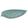 Centro de Mesa DKD Home Decor 27,5 x 16 x 3 cm Turquesa Oriental Cromado Hoja de planta de DKD Home Decor, Adornos - Ref: S30...