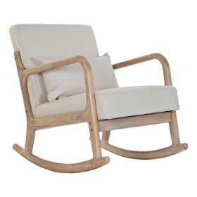 Fauteuil DKD Home Decor Beige Naturel Bois d'hévéa Sixties 66 x 85 x 81 cm de DKD Home Decor, Accessoires pour chaises et can...