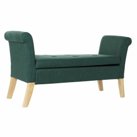 Banqueta DKD Home Decor 8424001795512 Natural Madeira Poliéster Verde (130 x 44 x 69 cm) de DKD Home Decor, Cadeiras - Ref: S...