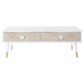 Móvel de TV DKD Home Decor Branco Abeto Marrom claro (120 x 65 x 42 cm) de DKD Home Decor, Mesas e suportes para TV - Ref: S3...