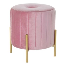 Reposapiés DKD Home Decor 8424001829828 44 x 44 x 46 cm Rosa Dorado Metal Terciopelo Velvet de DKD Home Decor, Otomanas y rep...