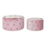 Repousa pés DKD Home Decor Cor de Rosa Velvet Madeira MDF Glam (2 pcs) de DKD Home Decor, Pufes e repousa-pés - Ref: S3015999...