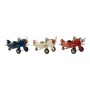 Veicolo DKD Home Decor Decorativo Aereo Vintage 17,5 x 18 x 10 cm (3 Unità) di DKD Home Decor, Oggetti da collezione - Rif: S...