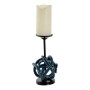 Portavelas DKD Home Decor 8424001723041 Cristal Azul Metal 13 x 13 x 25 cm de DKD Home Decor, Candelabros y portavelas - Ref:...