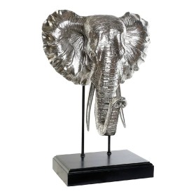 Figura Decorativa DKD Home Decor RF-177266 42 x 30 x 56 cm Elefante Prateado Preto Resina Colonial Madeira MDF de DKD Home De...