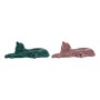 Figurine Décorative DKD Home Decor 36 x 17,5 x 13,3 cm Tigre Vert Résine Rose clair Flocage de DKD Home Decor, Pièces de coll...