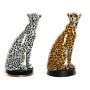 Deko-Figur DKD Home Decor Schwarz Orange Weiß Leopard Harz Kolonial 16 x 16 x 32 cm von DKD Home Decor, Sammlerstücke - Ref: ...