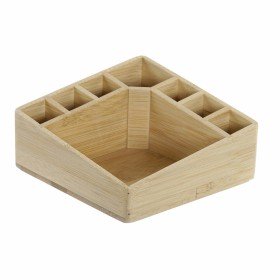 Secchio organizzatore DKD Home Decor AS-173356 Multicolore Naturale Legno Bambù 14 x 14 x 7 cm di DKD Home Decor, Forniture d...