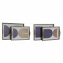 Plateau DKD Home Decor 40,6 x 30 x 6 cm Beige Bleu Bois MDF (2 Unités) | Tienda24 - Global Online Shop Tienda24.eu