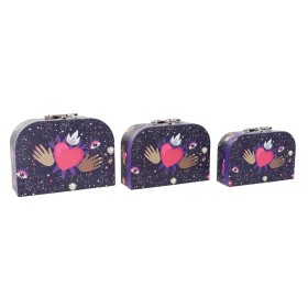 Juego de Cajas Decorativas DKD Home Decor Metal Cartón Infantil 28 x 9,5 x 20 cm de DKD Home Decor, Cajas - Ref: S3017598, Pr...