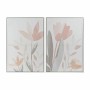 Pintura DKD Home Decor 62,2 x 3,5 x 90 cm Bloemen Shabby Chic (2 Unidades) de DKD Home Decor, Impressões sobre tela - Ref: S3...