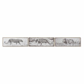 Cadre DKD Home Decor 92,5 x 3,5 x 32 cm Colonial Jungle (3 Pièces) de DKD Home Decor, Impressions sur toile - Réf : S3017923,...