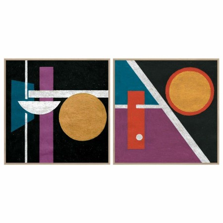 Cuadro DKD Home Decor 83 x 4,5 x 83 cm Abstracto Moderno (2 Unidades) de DKD Home Decor, Impresiones sobre lienzo - Ref: S301...