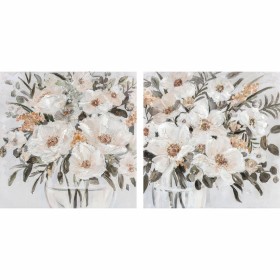 Pintura DKD Home Decor 80 x 3,5 x 80 cm Vaso Shabby Chic (2 Unidades) de DKD Home Decor, Impressões sobre tela - Ref: S301807...