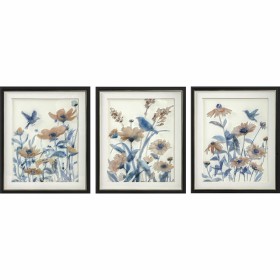 Pintura DKD Home Decor 50 x 2 x 60 cm Bloemen Shabby Chic (3 Peças) de DKD Home Decor, Impressões sobre tela - Ref: S3018117,...