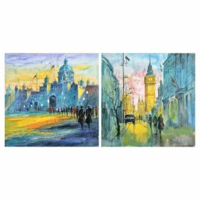 Pintura DKD Home Decor Cidade 100 x 3 x 100 cm Loft (2 Unidades) de DKD Home Decor, Impressões sobre tela - Ref: S3018300, Pr...