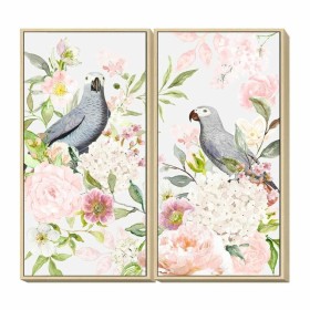 Quadro DKD Home Decor 60 x 4 x 120 cm Fiori Shabby Chic (2 Unità) di DKD Home Decor, Stampe e quadri su tela - Rif: S3018394,...