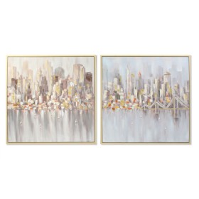 Quadro DKD Home Decor Città 100 x 4 x 100 cm Loft (2 Unità) di DKD Home Decor, Stampe e quadri su tela - Rif: S3018411, Prezz...