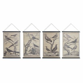 Lienzo DKD Home Decor Pájaros 60 x 2 x 90 cm Cottage (4 Piezas) de DKD Home Decor, Impresiones sobre lienzo - Ref: S3018427, ...